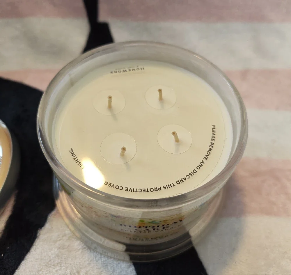 HomeWorx Birthday Cake Scented Candle - White